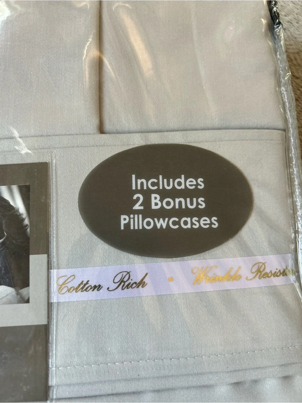 NWT kathy ireland Gallery 1200 Thread Count Full Sheet Set Lt Gray Extra Cases